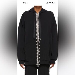 Whole new AREA backless Heart oversized hoodies